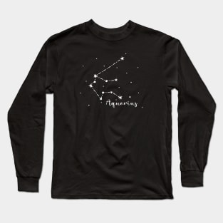 Aquarius Zodiac Constellation Long Sleeve T-Shirt